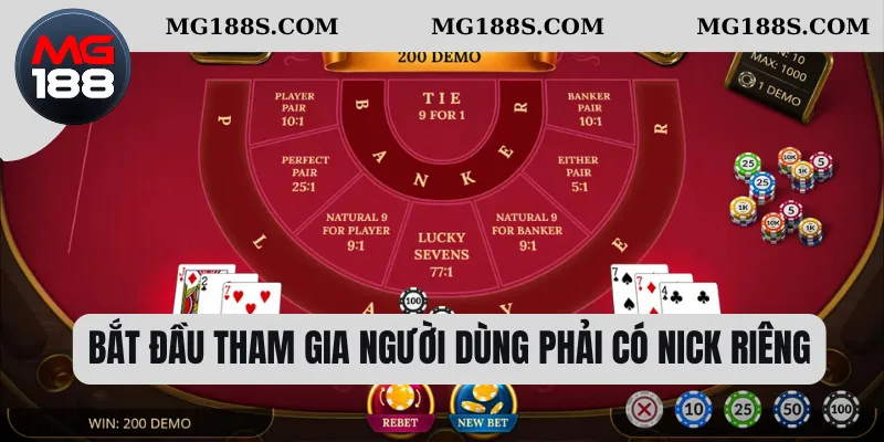 Baccarat Online - Tựa Game Bài Đáng Thử Nhất Năm 2025 2 Bắt đầu tham gia người dùng phải có nick riêng
