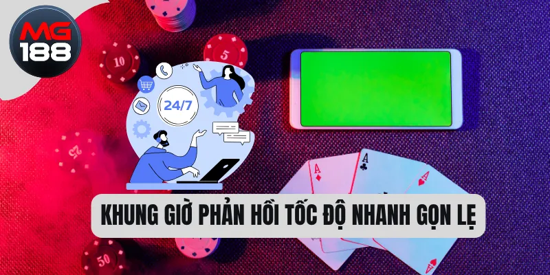 Liên Hệ MG188 3 Khung giờ phản hồi tốc độ nhanh gọn lẹ