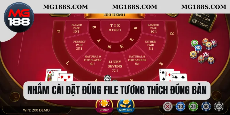 Nhắm cài đặt đúng file tương thích đúng bản 